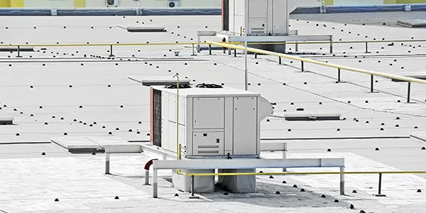 rooftop hvac unit on a Calgary industrial building