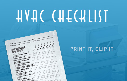 HVAC checklist