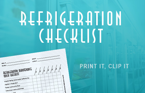 commercial refrigeration maintenance checklist