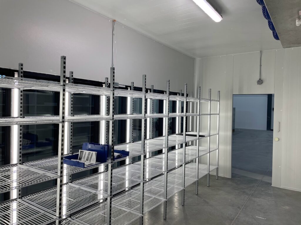 walk-in freezer shelving