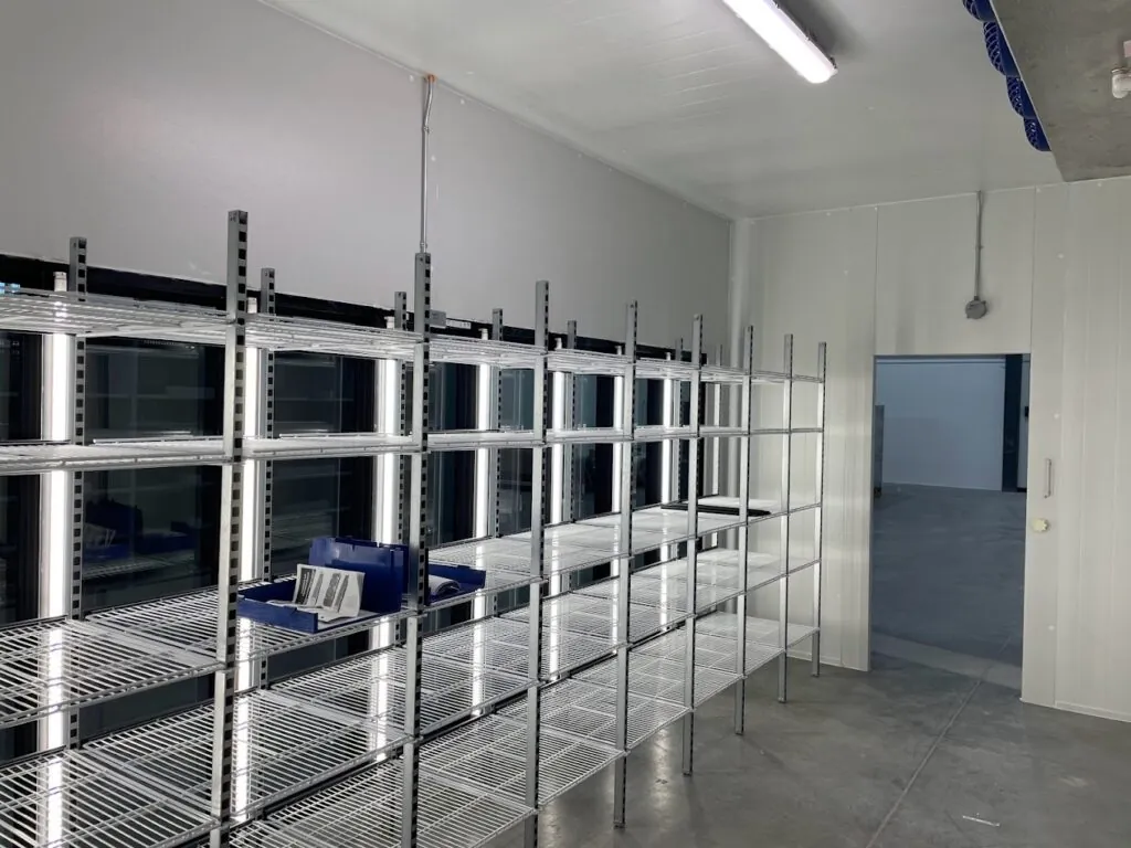 walk-in freezer shelving